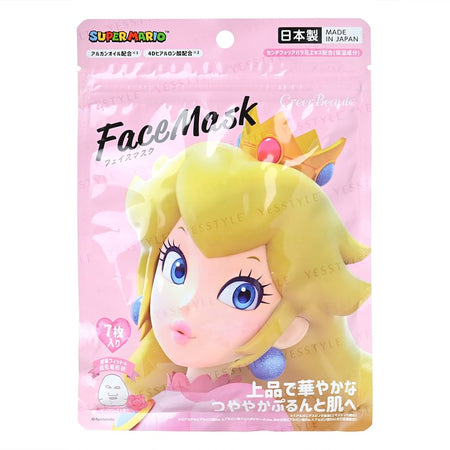 Creer Beaute - Super Mario Princess Peach Face Mask, 7 pcs, 240 g, 4570117968396