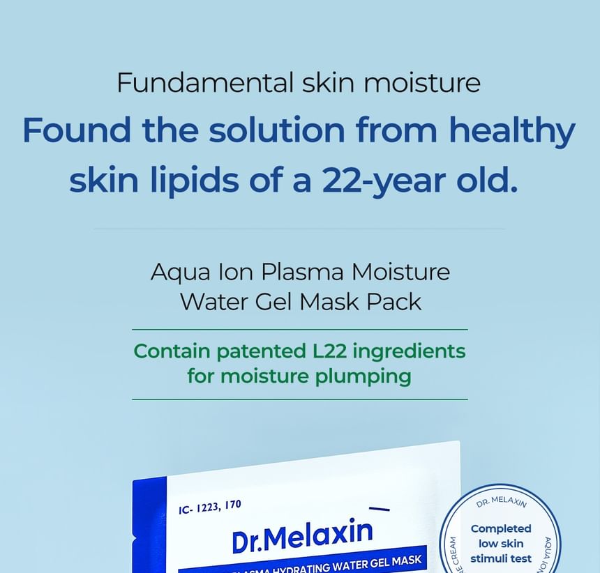 Dr.Melaxin - Aqua Ion Plasma Water Gel Mask Set, 25g x 5 sheets, 188 g, 8809886481628