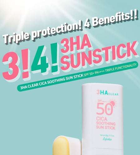 esfolio - 3HA Clear Cica Soothing Sun Stick, 20g, 57 g, 8809901211247