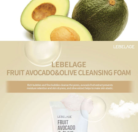 LEBELAGE - Fruit Avocado & Olive Cleansing Foam, 100ml, 120 g, 8809679092420