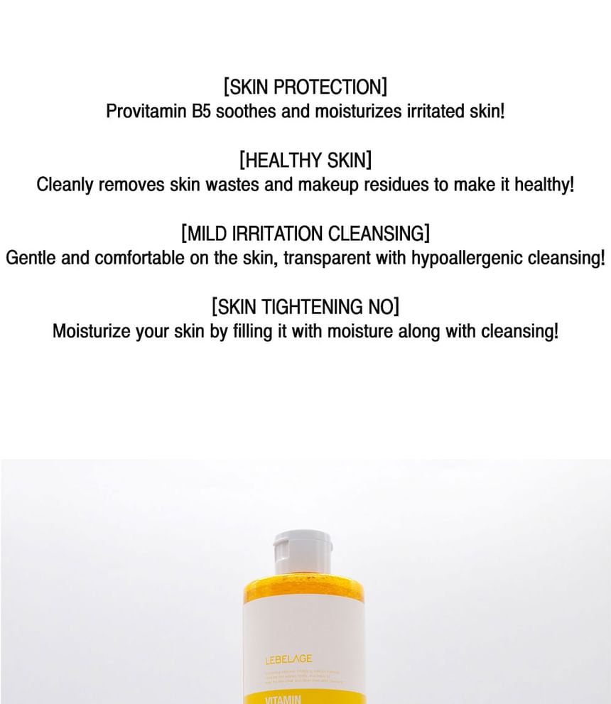 LEBELAGE - Vitamin Derma Cleansing Water, 300ml, 345 g, 8809035143865