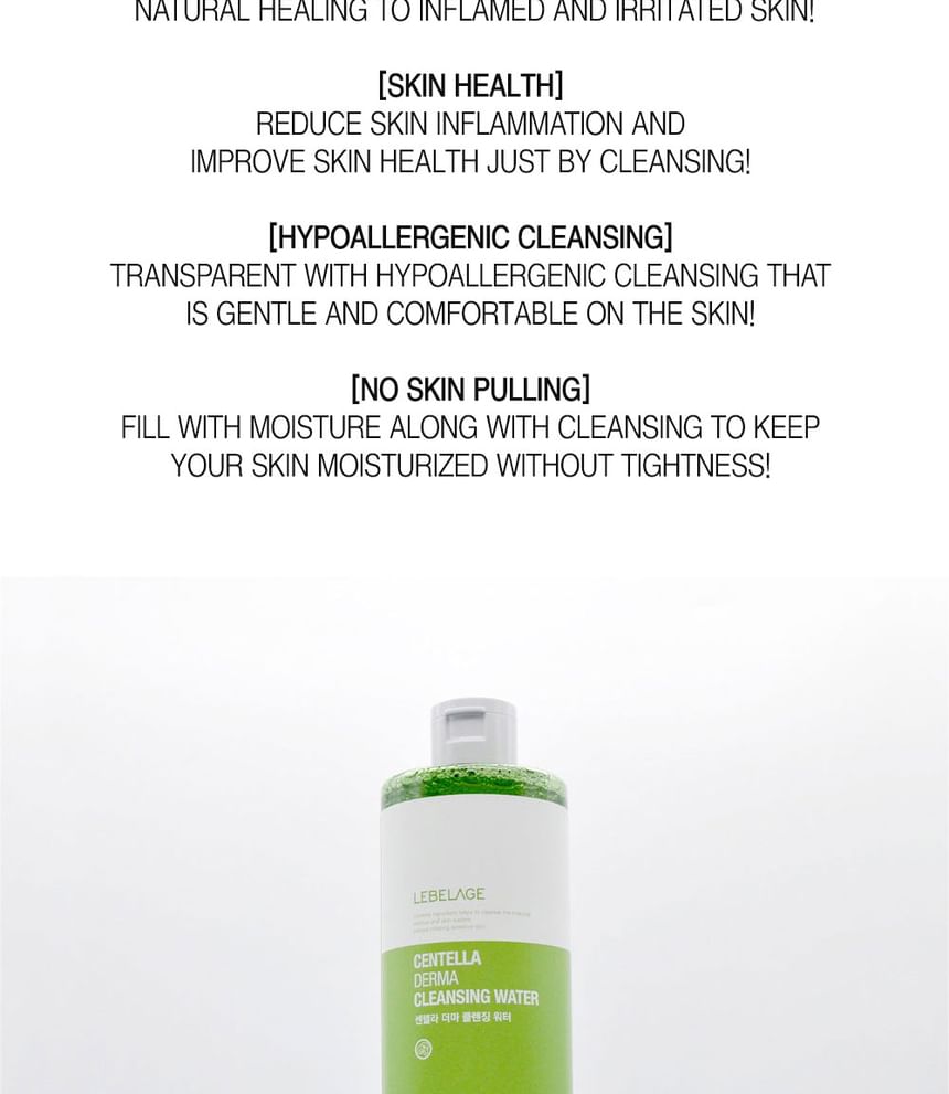 LEBELAGE - Centella Derma Cleansing Water, 300ml, 345 g, 8809035143872