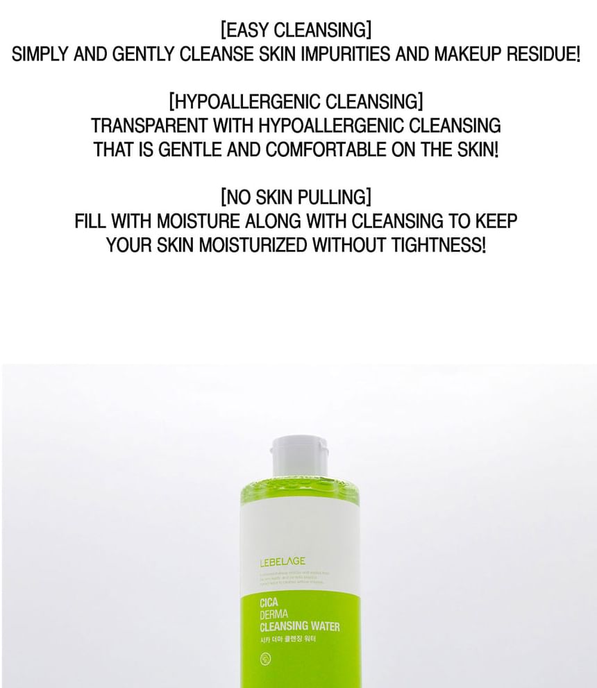LEBELAGE - Cica Derma Cleansing Water, 300ml, 345 g, 8809035143889