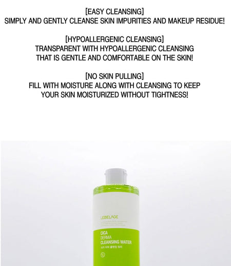 LEBELAGE - Cica Derma Cleansing Water, 300ml, 345 g, 8809035143889