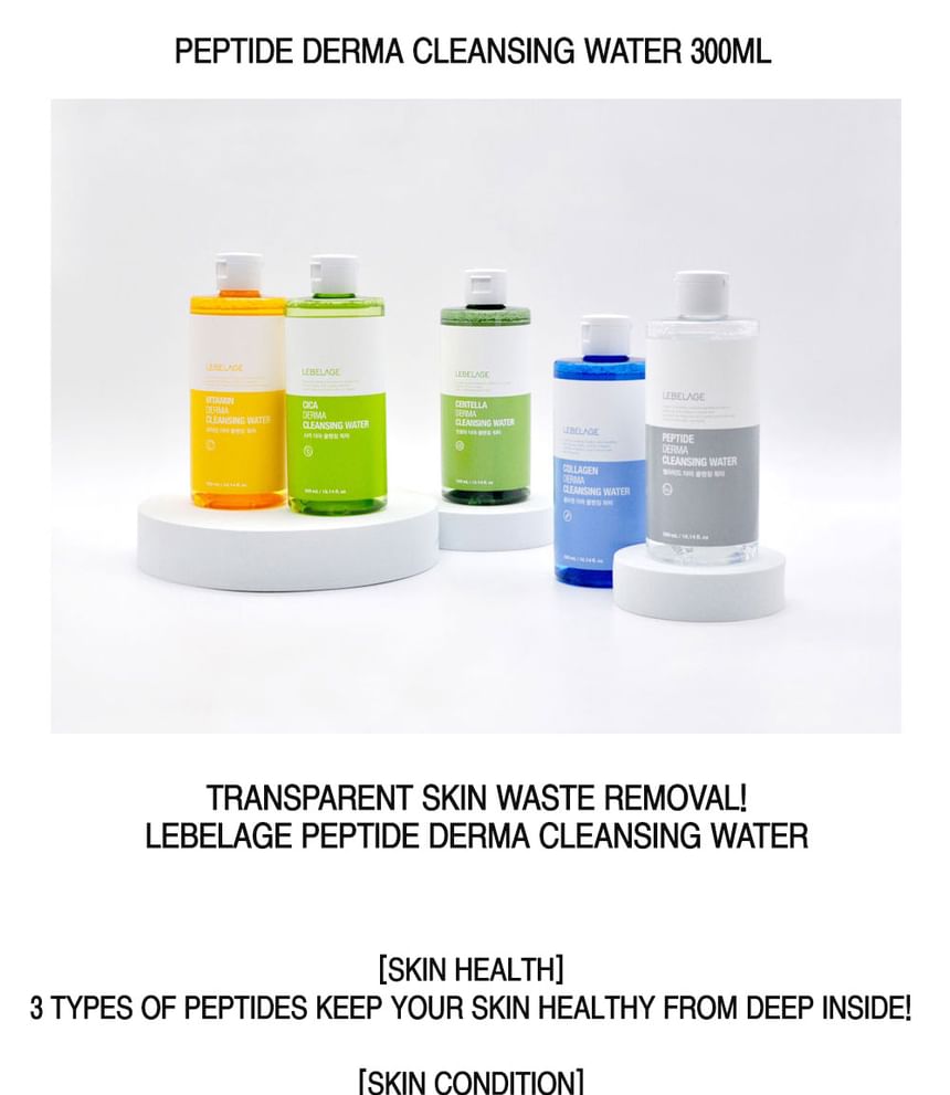 LEBELAGE - Peptide Derma Cleansing Water, 300ml, 345 g, 8809035143988