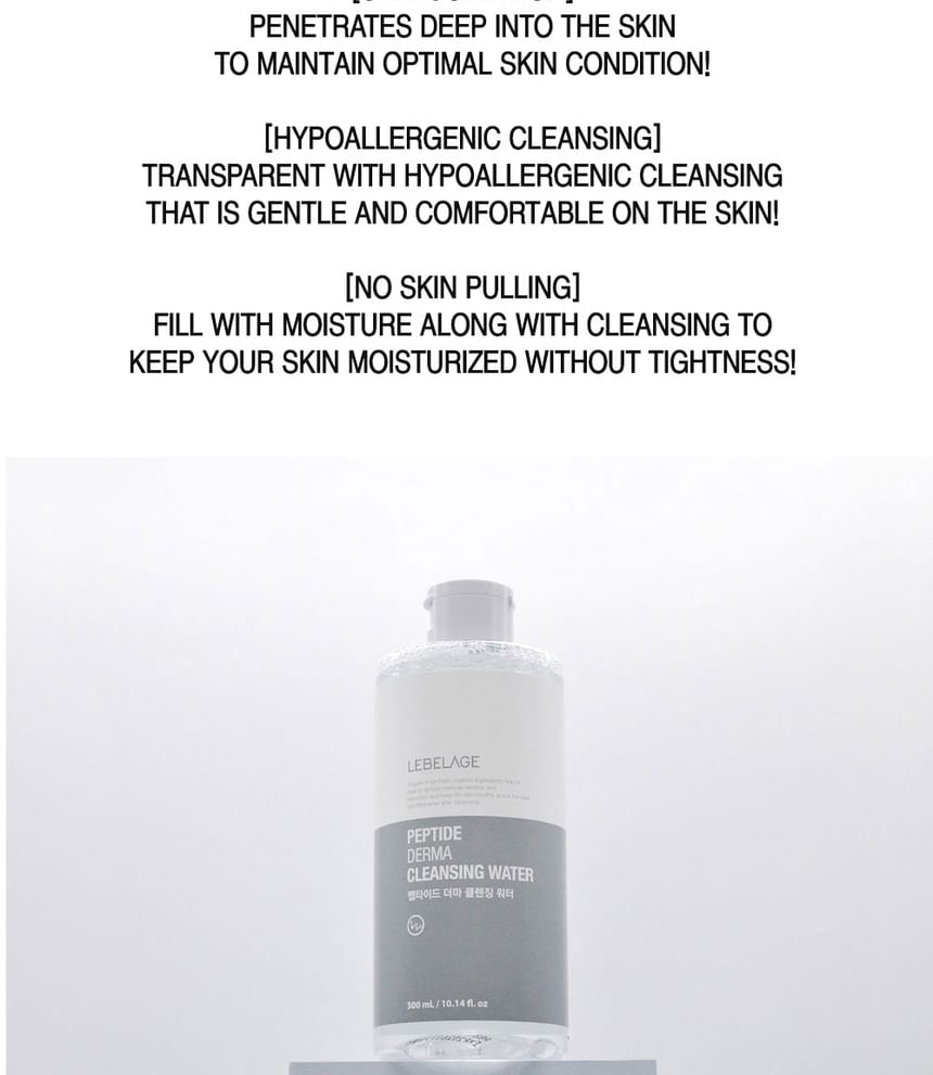 LEBELAGE - Peptide Derma Cleansing Water, 300ml, 345 g, 8809035143988