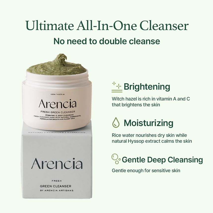 Arencia - Fresh Green Cleanser, 120g, 240 g, 8809562190981