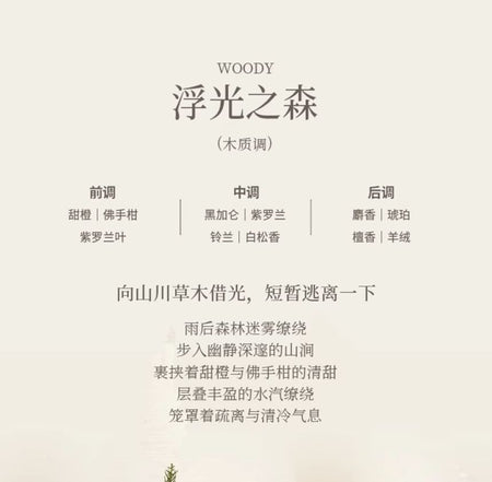 roopy - Poetic Series Woody Plant Essential Oil Fragrant Body Lotion - Floating Forest, Floating Forest - 250ml, 400 g, 6972598242657