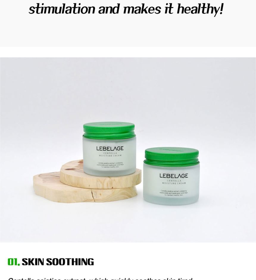 LEBELAGE - Centella Moisture Cream, 70ml, 193 g, 8809679093236