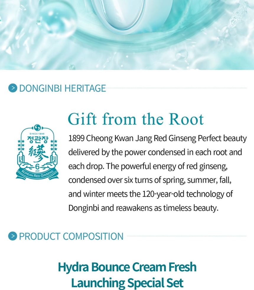 DONGINBI - Red Ginseng Hydra Bounce Cream Fresh, 60ml, 200 g, 