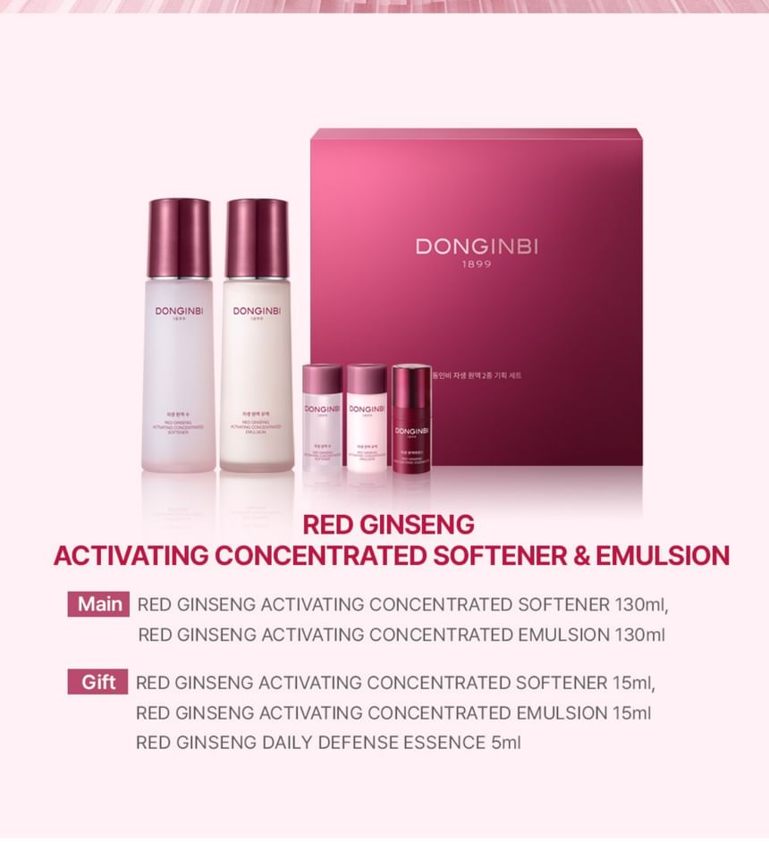 DONGINBI - Red Ginseng Activating Concentrated Skin Care Set, 5 pcs, 1050 g, 