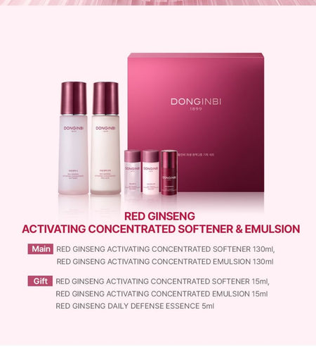 DONGINBI - Red Ginseng Activating Concentrated Skin Care Set, 5 pcs, 1050 g, 