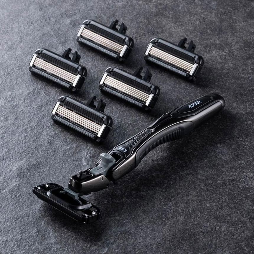 KAI - AUGER System Razor Combo Pack Body & 6 Blade, 1 Set, 110 g, 4901331002007