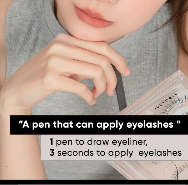 Judydoll - Eyelashes & Adhesive Eyeliner Kit, #Eyelashes Set - 1pc, 104 g, 6976436773730