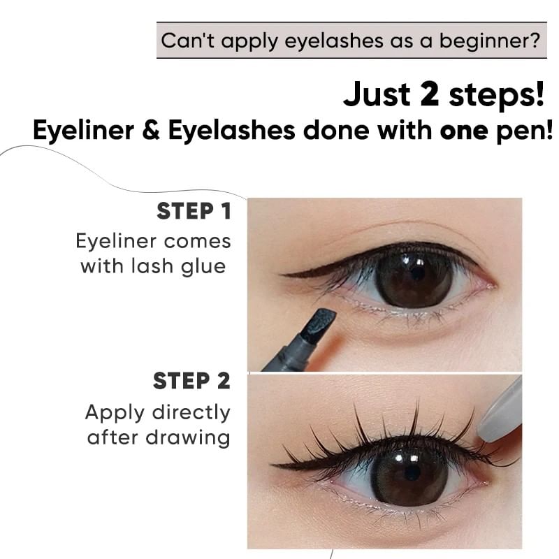 Judydoll - Eyelashes & Adhesive Eyeliner Kit, #Eyelashes Set - 1pc, 104 g, 6976436773730
