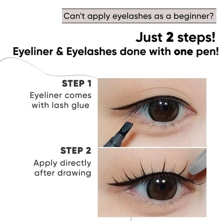 Judydoll - Eyelashes & Adhesive Eyeliner Kit, #Eyelashes Set - 1pc, 104 g, 6976436773730