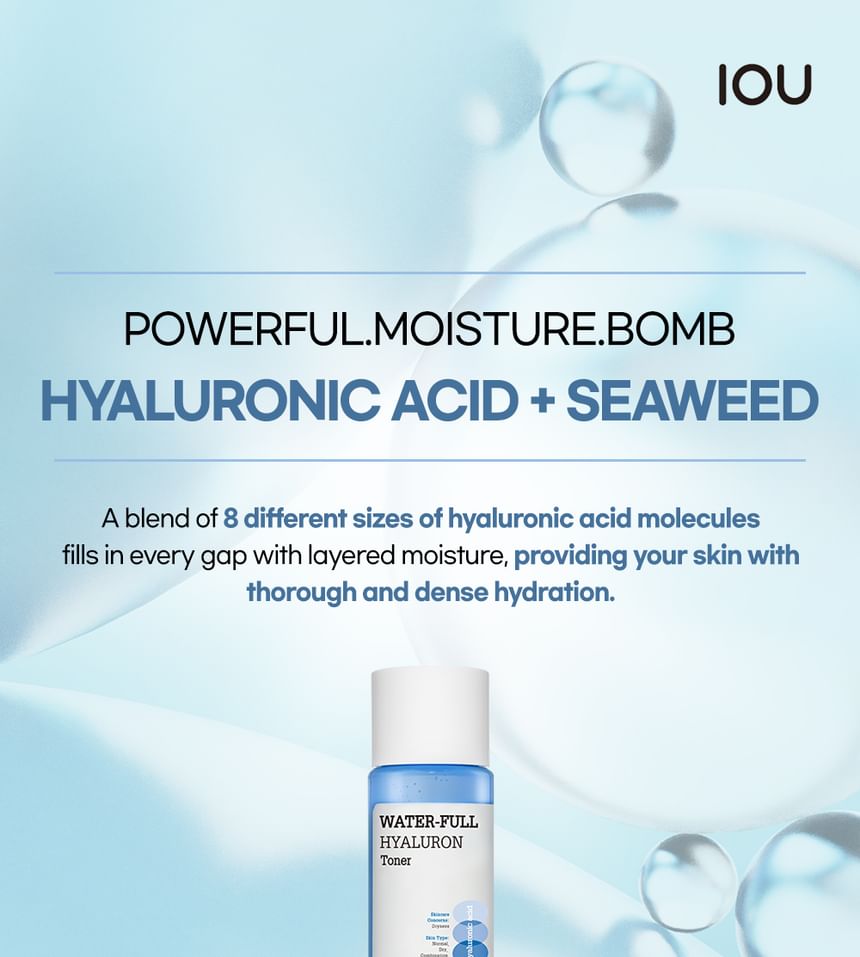 Kwailnara - Iou Water-Full Hyaluron Toner, 300ml, 600 g, 