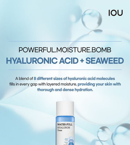 Kwailnara - Iou Water-Full Hyaluron Toner, 300ml, 600 g, 