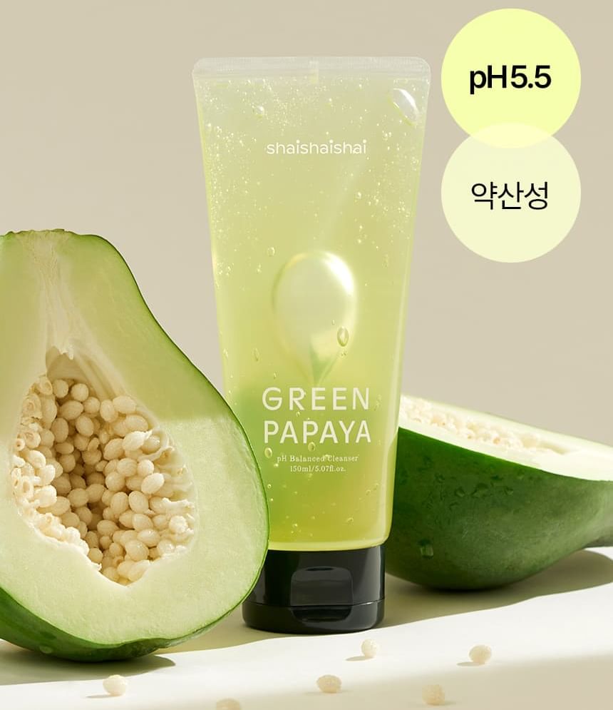 shaishaishai - GREEN PAPAYA pH Balanced Cleanser, 150ml, 380 g, 8809783326640