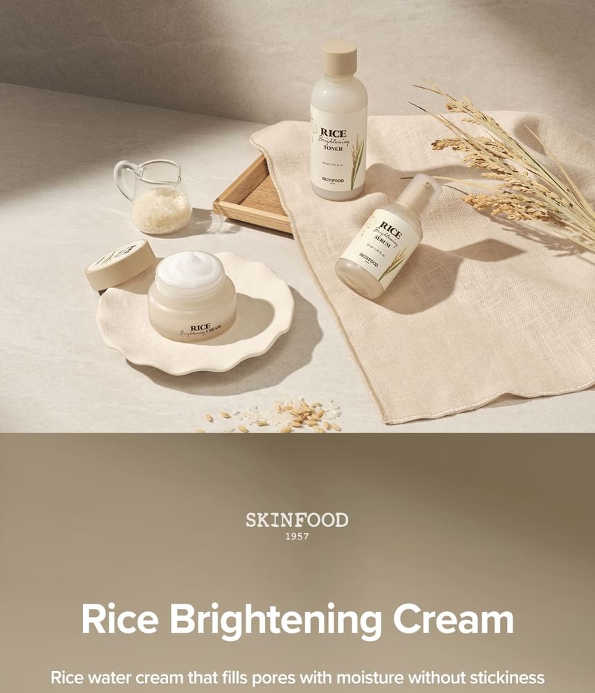 SKINFOOD - Rice Brightening Cream, 60ml, 150 g, 8809032676595