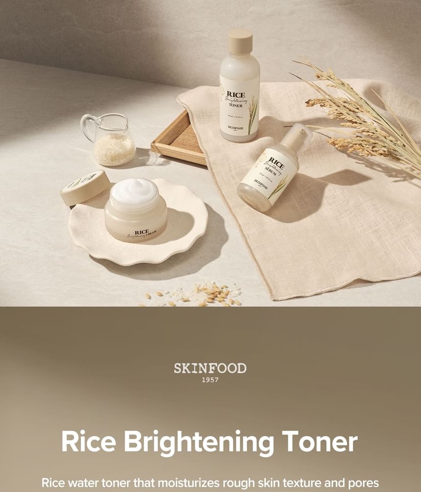 SKINFOOD - Rice Brightening Toner, 160ml, 400 g, 8809032676571