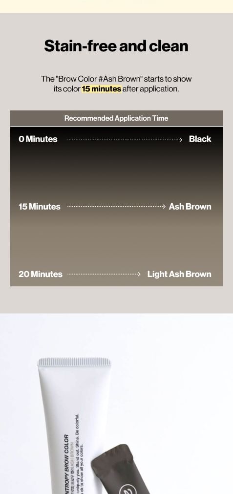 ENTROPY - Brow Color Ash Brown Set, 8 pcs, 120 g, 8809908690311