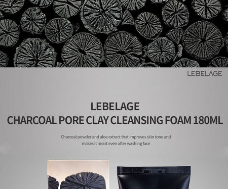 LEBELAGE - Charcoal Pore Clay Cleansing Foam, 180ml, 220 g, 8809679092604