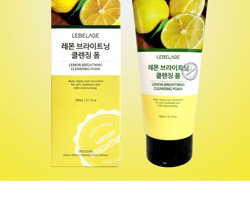 LEBELAGE - Lemon Brightening Cleansing Foam, 180ml, 220 g, 8809679092581