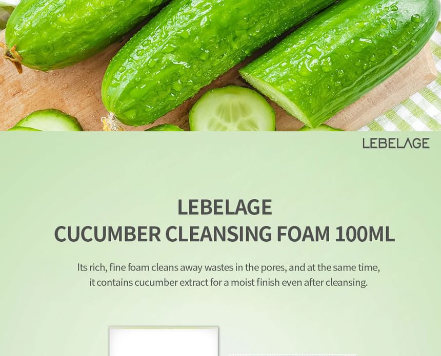 LEBELAGE - Cucumber Cleansing Foam, 100ml, 120 g, 8809679092536