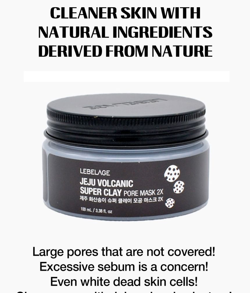 LEBELAGE - Jeju Volcanic Super Clay Pore Mask 2x, 120ml, 175 g, 8809035149102