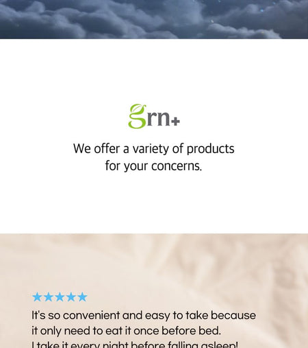 grn+ - Comfortable Night Sky Diet, 2023 Version - 700mg x 63 tablets, 128 g, 8809653323441