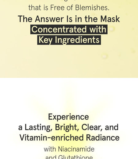 ONE THING - Niacinamide Glutathione Mask Jumbo, 30 sheets, 485 g, 8809704191425
