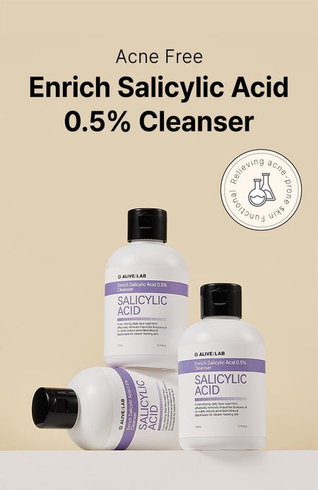 ALIVE:LAB - Enrich Salicylic Acid 0.5% Cleanser, 170ml, 207 g, 8809083977641