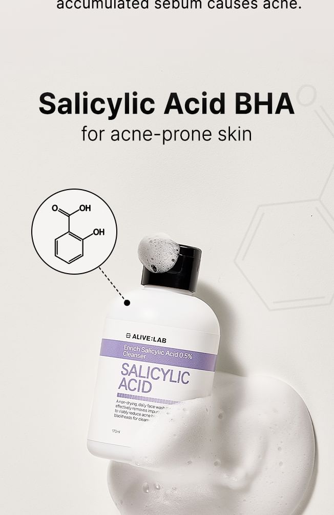 ALIVE:LAB - Enrich Salicylic Acid 0.5% Cleanser, 170ml, 207 g, 8809083977641