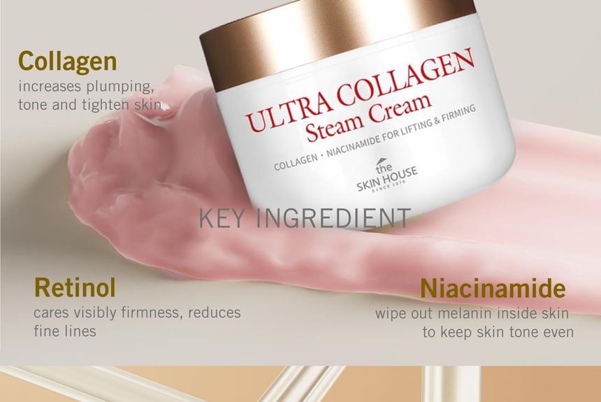 the SKIN HOUSE - Ultra Collagen Steam Cream, 50ml, 130 g, 8809080821589
