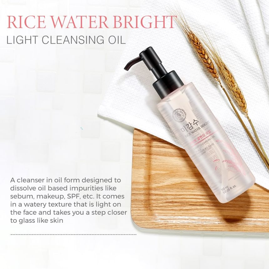 THE FACE SHOP - Rice Water Bright Light Cleansing Oil, 2024 Version - 150ml, 180 g, 8806182519307