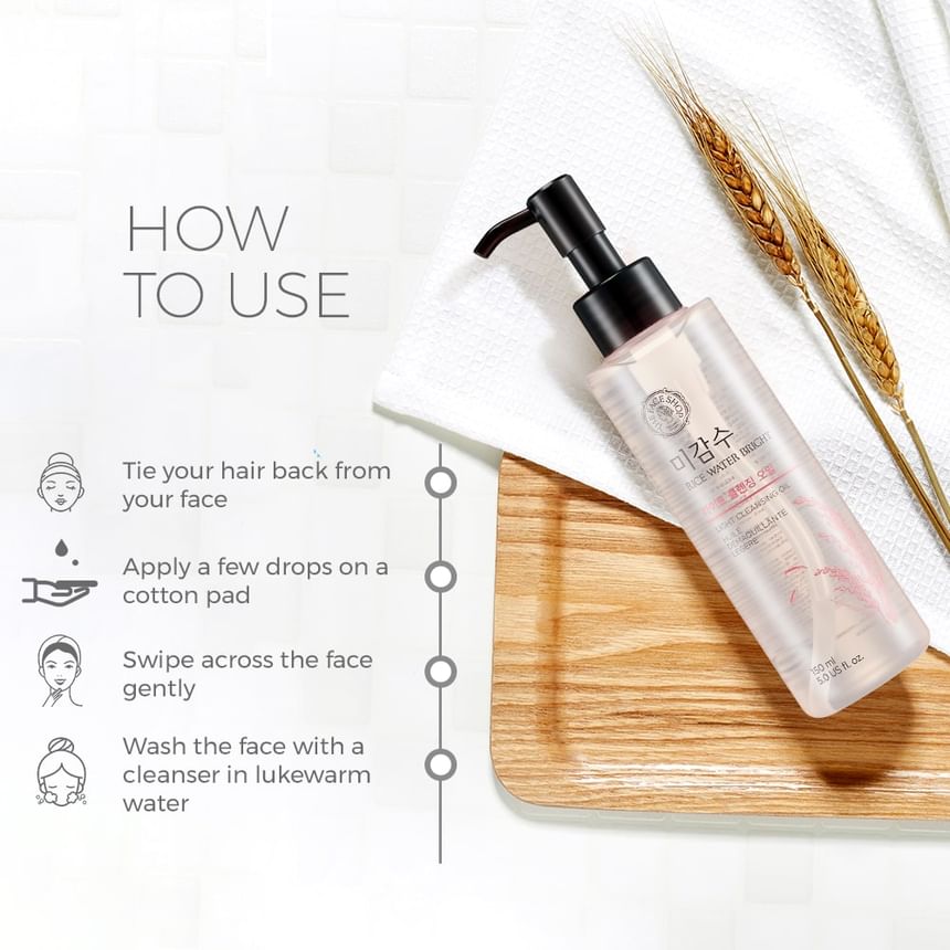 THE FACE SHOP - Rice Water Bright Light Cleansing Oil, 2024 Version - 150ml, 180 g, 8806182519307