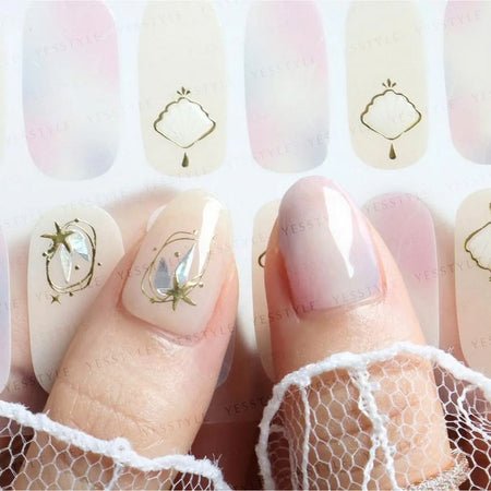 Lunacaca - Shimmering Shores Nail Art Stickers, 24 pcs, 10 g, 4892024001059