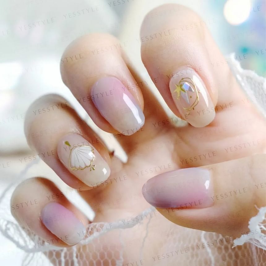 Lunacaca - Shimmering Shores Nail Art Stickers, 24 pcs, 10 g, 4892024001059