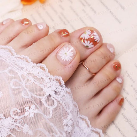 Lunacaca - Summer Flower Toenail Art Stickers, 24 pcs, 10 g, 4892024002102
