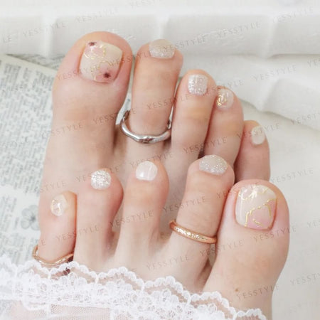 Lunacaca - Light Ink Cherry Toenail Art Stickers, 24 pcs, 10 g, 4892024002108
