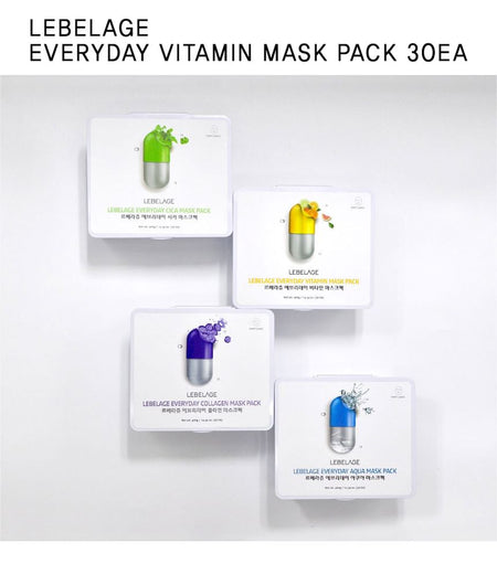 LEBELAGE - Everyday Vitamin Mask Pack, 30 sheets, 550 g, 8809679094158