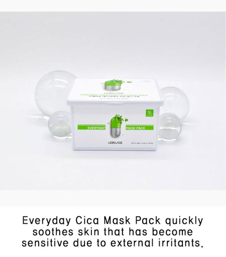 LEBELAGE - Everyday Cica Mask Pack, 30 sheets, 550 g, 8809679094134