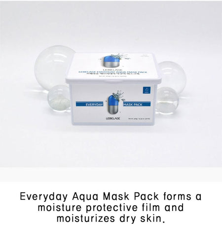 LEBELAGE - Everyday Aqua Mask Pack, 30 sheets, 550 g, 8809679094141