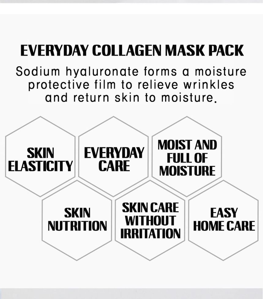 LEBELAGE - Everyday Collagen Mask Pack, 30 sheets, 550 g, 8809679094165