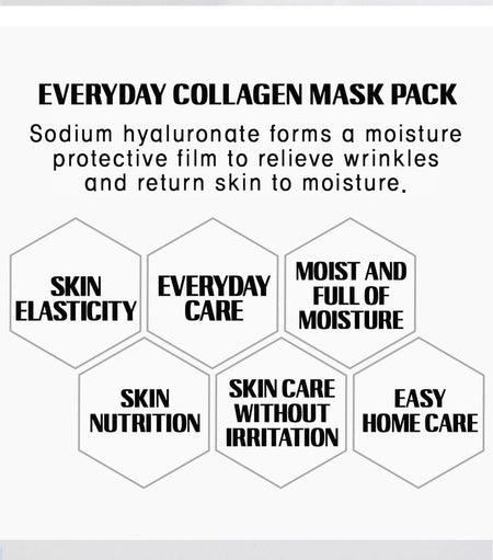 LEBELAGE - Everyday Collagen Mask Pack, 30 sheets, 550 g, 8809679094165