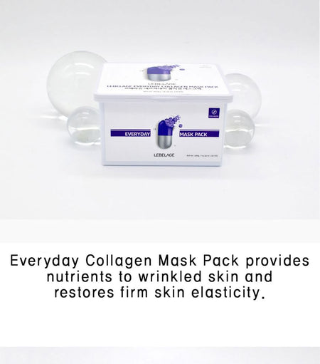 LEBELAGE - Everyday Collagen Mask Pack, 30 sheets, 550 g, 8809679094165