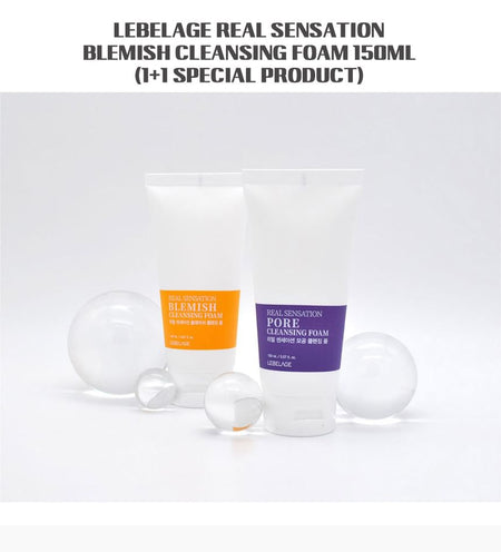 LEBELAGE - Real Sensation Blemish Cleansing Foam Set, 2 pcs, 365 g, 8809445618816