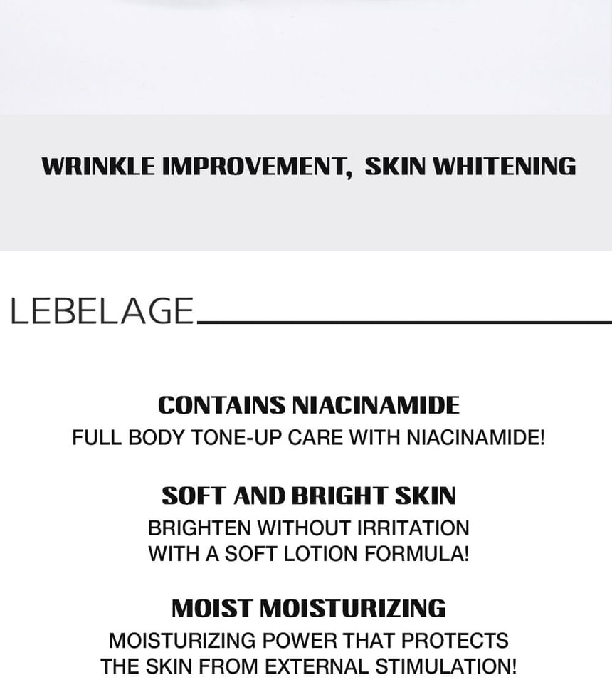 LEBELAGE - Brightening In Shower Body Tone Up Cream, 200g, 270 g, 8809951050315
