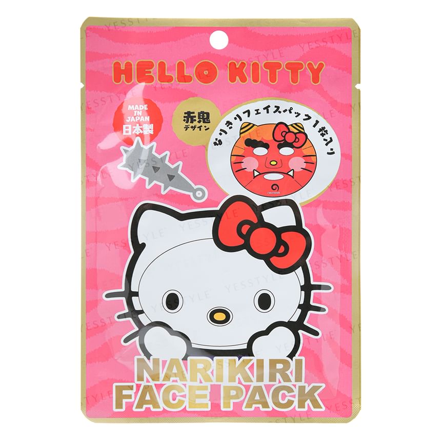 ASUNAROSYA - Sanrio Hello Kitty Narikiri Face Pack Aka Oni, 1 pc, 28 g, 4991567273678
